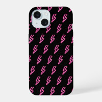 Motif de boulon à éclair de néon rose