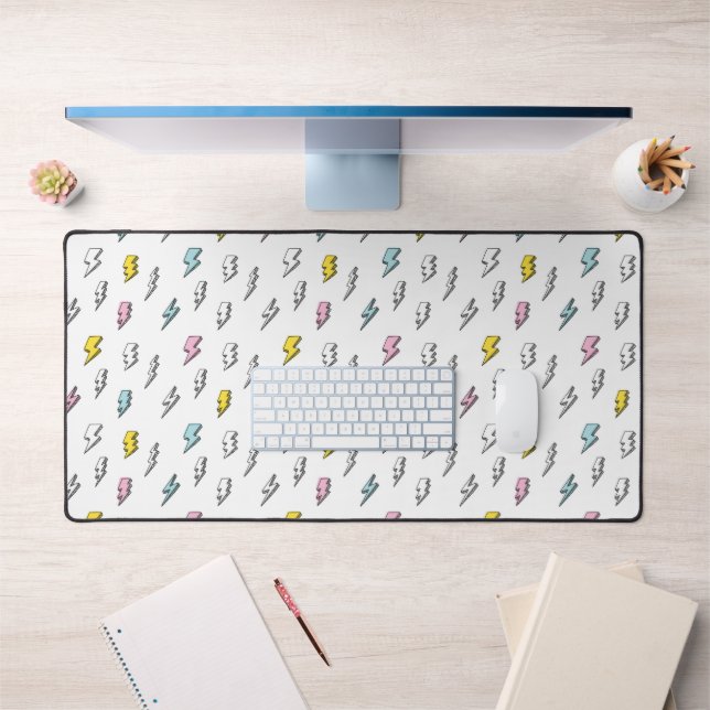 Motif de boulon de foudre à doodle mignon (Bureau 1)