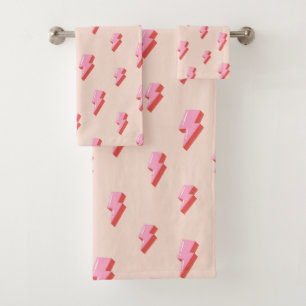 Motif de boulon de foudre rose