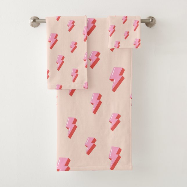 Motif de boulon de foudre rose (En situation)