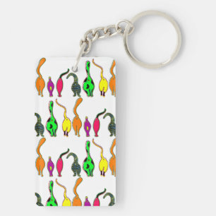 Motif de boutons de chats colorés