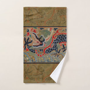 Motif de broderie en soie de dragon chinois antiqu