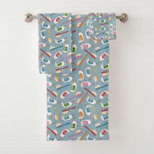 Motif de brosse à dents et de pâte dentifrice