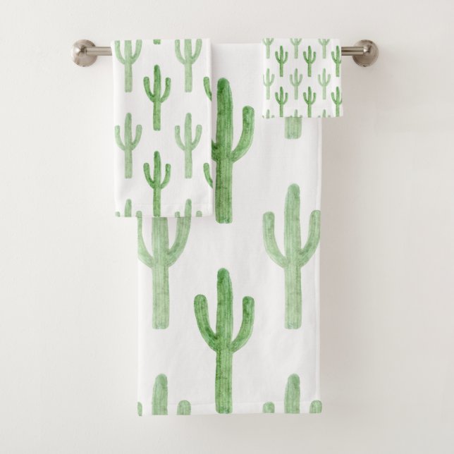 Motif de cactus d'aquarelle (En situation)