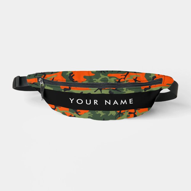 Motif de camouflage orange, Votre nom, Personnalis (Recto)