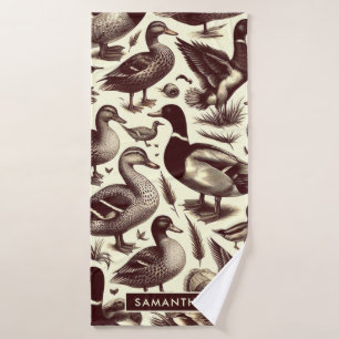 Motif de canard vintage et d'oie
