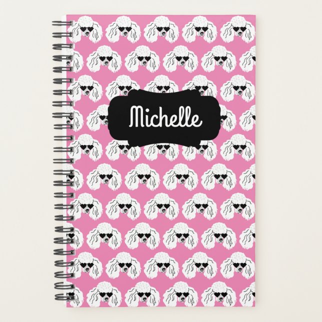 Motif de caniche mignon rose (Devant)