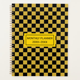 Motif de Carré noir en or métallique personnalisé