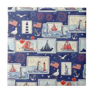 Motif de carreau en papier découpé patriotique str
