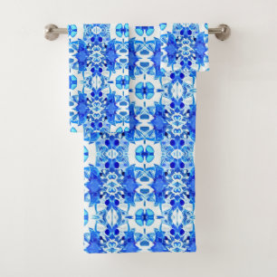 Motif de carreaux Bleu et Blanc Cobalt