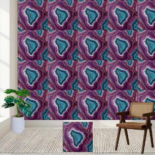 Motif de carreaux d'agate de géodonnées Turquoise