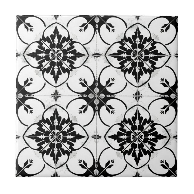 Motif de carreaux noir et blanc (Devant)