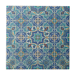 Motif de carreaux vintage marocains bleus