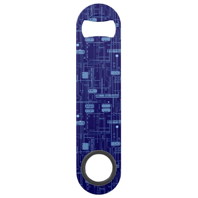 Motif de carte de circuit bleu (Devant)