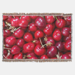 Motif de cerise sucrée jeter la couverture