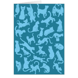 Motif de chat bleu