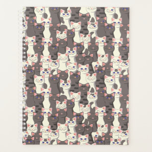 Motif de chats blancs et gris