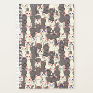 Motif de chats blancs et gris