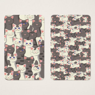 Motif de chats blancs et gris