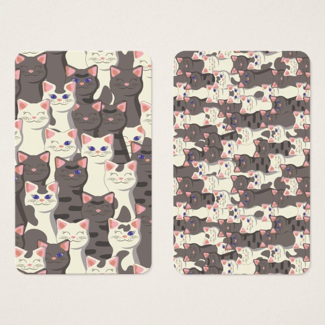 Motif de chats blancs et gris (Devant & derrière)