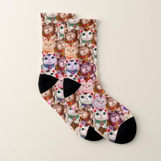 Motif de chats Maneki-neko (Paire)