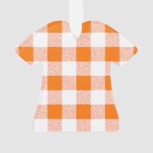 Motif de chèques Orange En vichy