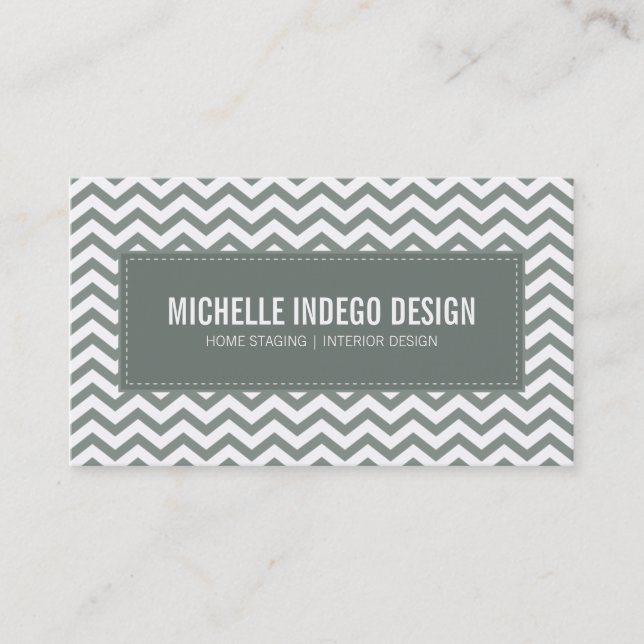 motif de chevron frais carte de visite (Devant)