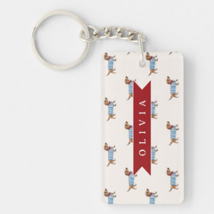 Motif de chien Dachshund mignon et chic personnali