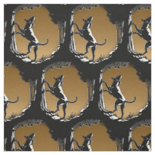 Motif de chien de chasse de tissu de tissu d'art