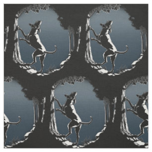 Motif de chien de chasse de tissu de tissu d'art