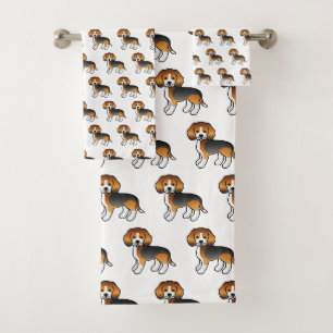 Motif de chien de dessin animé mignon Beagle trico