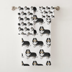 Motif de chien de dessin animé Shetland Sheepdog t