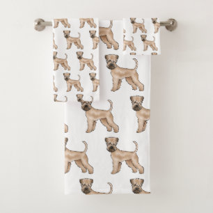 Motif de chien de dessin animé Soft-Coated Wheaten