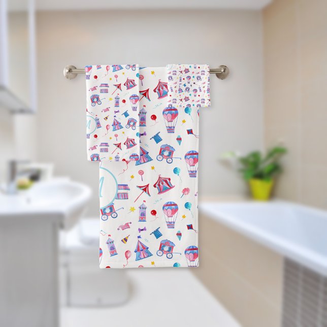 Motif de cirque vintage | bleu turquoise (Créateur téléchargé)