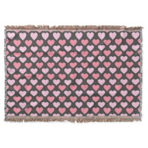 Motif de coeur d'amour moderne Jeter la couverture