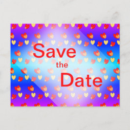 Motif de coeur Enregistrer la date Carte postale