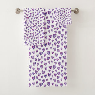 Motif de coeur pourpre