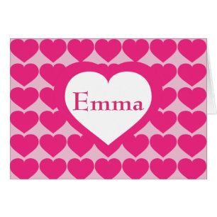 Motif de coeur rose chaud - Coeur personnalisé