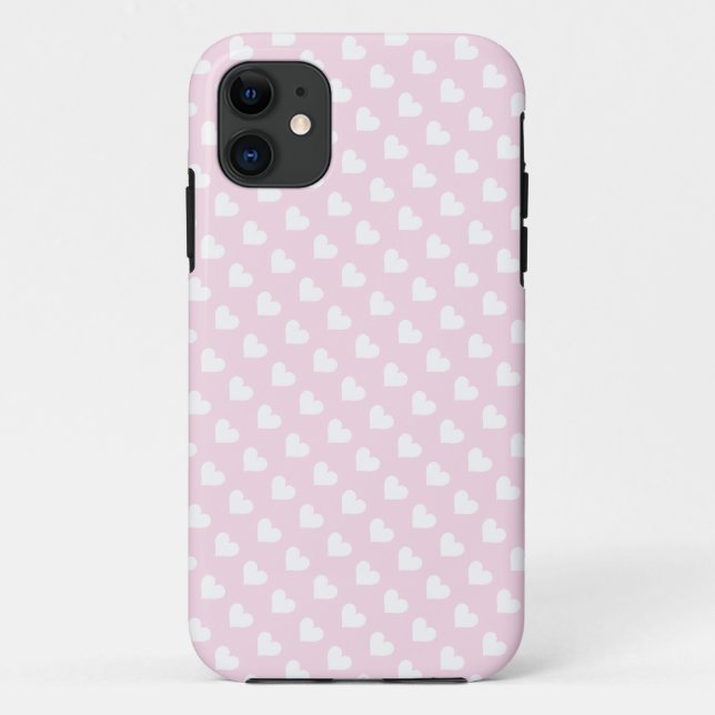 Motif de coeur rose et blanc iPhone 5 Coque (Dos)