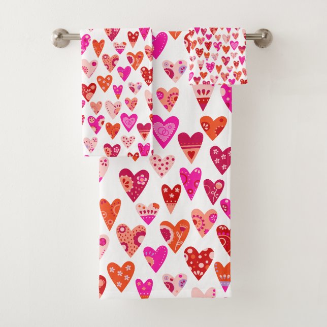 Motif de coeur Rouge rose moderne (En situation)