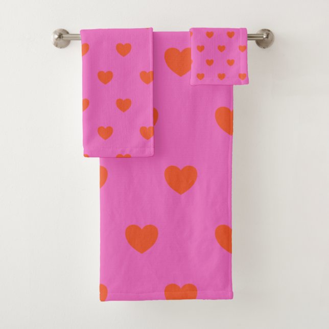 Motif de Coeurs mignons en rose et rouge (En situation)