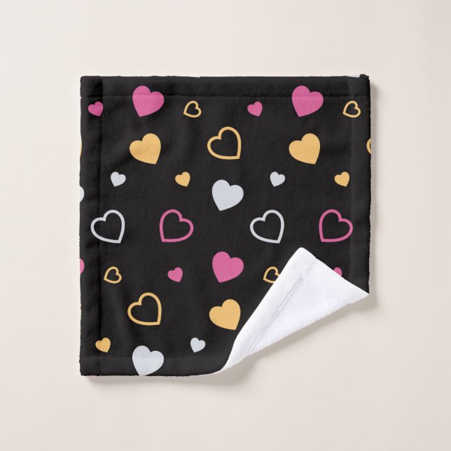 Motif de cœurs stylisés 3 (Gant de toilette)