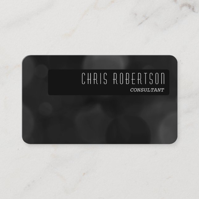 Motif de coin arrondi Carte de visite gris noir (Devant)