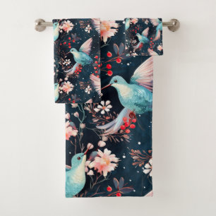 Motif de colibris d'hiver