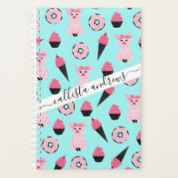 Motif de cône de crème glacée à la menthe rose