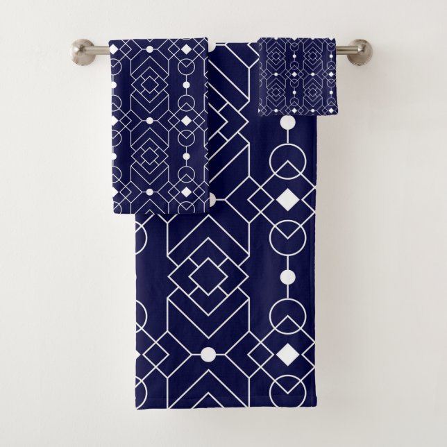 motif de couleur bleu marine (En situation)
