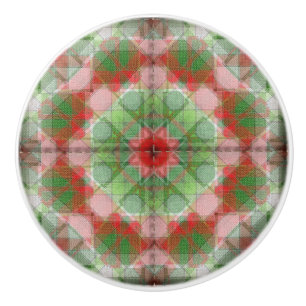 Motif de courtepointe ceramique bouton rouge blanc