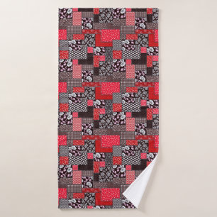 Motif de courtepointure florale patchwork rétro