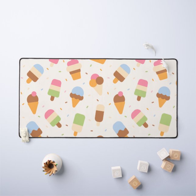 Motif de crème glacée, cône de crème glacée, Popsi (Tableau pour enfants)