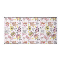 Motif de décorations de Noël rose pastel mignon